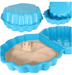 Smėlio dėžėn ir baseinas uždengiamas mėlynas