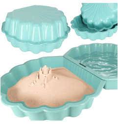 Smėlio dėžė ir baseinas uždengiamas mėtų spalvos