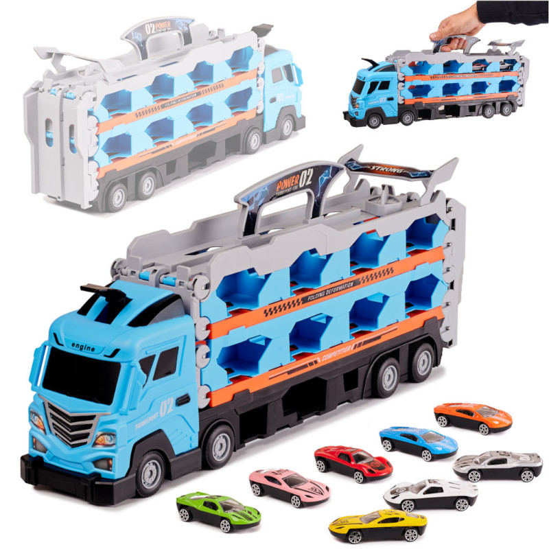 Automobilis/tralas su priedais ir rankena