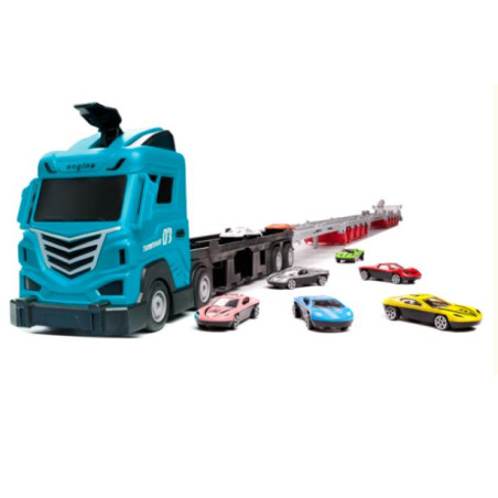 Automobilis/tralas su priedais ir rankena