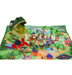 Dinosaur World Figures + Mat + Accessories