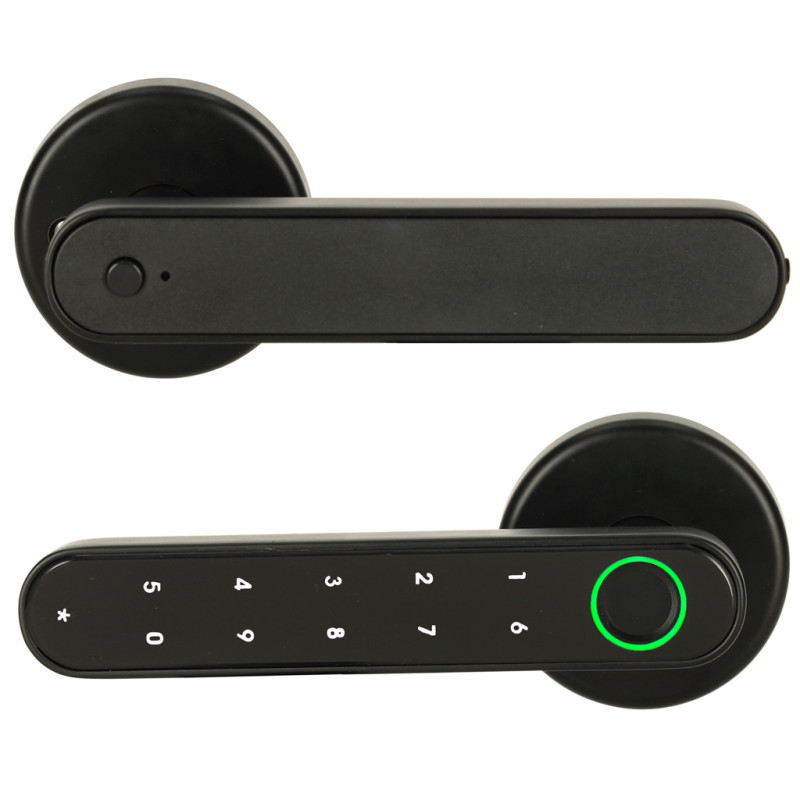 Piršto atspaudo kodinė durų rankena "Bluetooth" Piršto atspaudo kodinė durų rankena "Bluetooth"