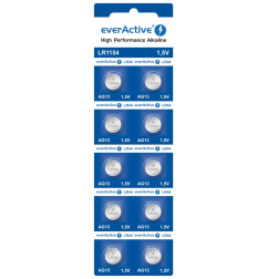 Bateria everActive Alkaline G13 LR44 LR1154 lizdinė plokštelė 10szt.