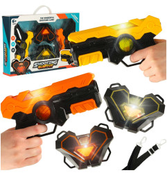 Lazeriniai vaikiški pistoletai su infraraudonųjų spindulių taikiniais, 2 vnt.