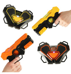 Lazeriniai vaikiški pistoletai su infraraudonųjų spindulių taikiniais, 2 vnt.