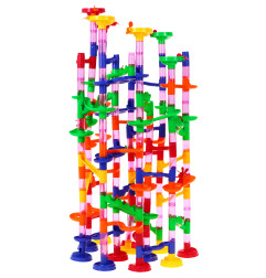 Konstruktorius su kamuoliukų trasa 219 detalių