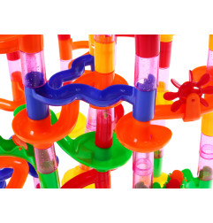 Konstruktorius su kamuoliukų trasa 219 detalių