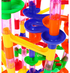 Konstruktorius su kamuoliukų trasa 219 detalių