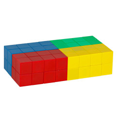 Mokomosios magnetinės kubinės konstrukcinės kaladėlės 64 el.
