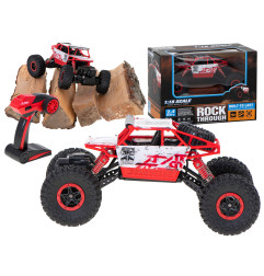 RC valdomas automobilis Rock Crawler HB 2.4GHz 1:18 raudonas