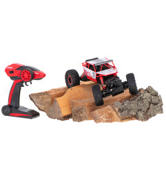 RC valdomas automobilis Rock Crawler HB 2.4GHz 1:18 raudonas