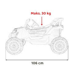 Vaikiškas Elektrinis bagis ATV Defend, Raudonas