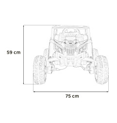 Vaikiškas Elektrinis bagis ATV Defend, Raudonas