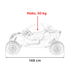 Vaikiškas Elektrinis Bagis Maverick Turbo RR Strong, Oranžinis