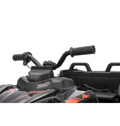 Vaikiškas elektrinis keturratis su priekaba TX ATV, Juodas