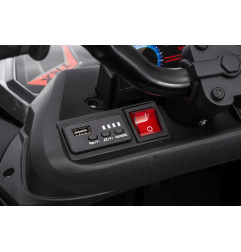 Vaikiškas elektrinis keturratis su priekaba TX ATV, Juodas