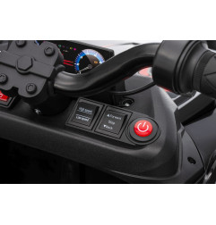Vaikiškas elektrinis keturratis su priekaba TX ATV, Juodas