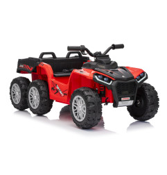 Vaikiškas elektrinis keturratis su priekaba TX ATV, Raudonas