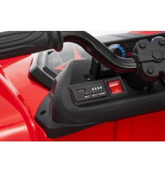 Vaikiškas elektrinis keturratis su priekaba TX ATV, Raudonas