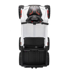 Vaikiškas elektrinis keturratis su priekaba TX ATV, Baltas