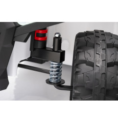 Vaikiškas elektrinis keturratis su priekaba TX ATV, Baltas