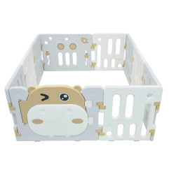 Apsauginė žaidimų tvorelė Hippo, rudos spalvos