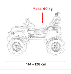 Vaikiškas Elektromobilis Extreme Sport 4x4, Raudonas
