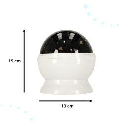 Žvaigždžių projektorius naktinė švieselė 2in1 USB baltas