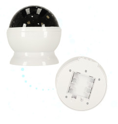 Žvaigždžių projektorius naktinė švieselė 2in1 USB baltas