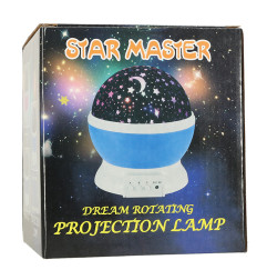Žvaigždžių projektorius naktinė švieselė 2in1 USB baltas
