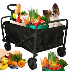 sulankstomas turistinis pirkinių vežimėlis, su teleskopinė rankena