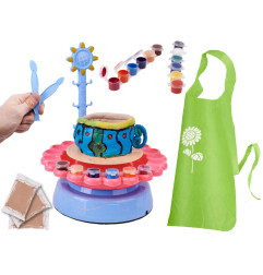 Keramikos kūrybinis rinkinys su moliu ir dažais 600g