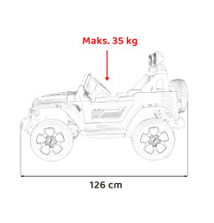 Vaikiškas Elektromobilis Jeep Wrangler Rubicon, Rožinis