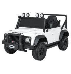 Vaikiškas elektromobilis Land Rover Defender 110 SVX Concept, Baltas