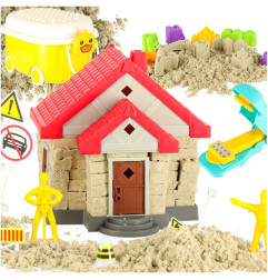 Vaikų smėlio 750g namo formelės figūrėlės kūrybinis rinkinys
