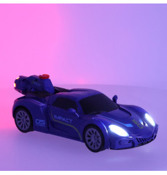 RC valdomas Transformeris robotas automobilis mėlynas