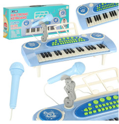 Vaikiška Klaviatūra/pianinas su mikrofonu mėlynas