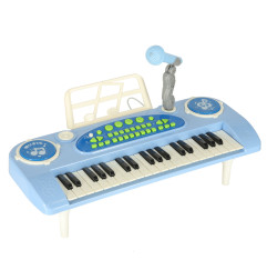 Vaikiška Klaviatūra/pianinas su mikrofonu mėlynas