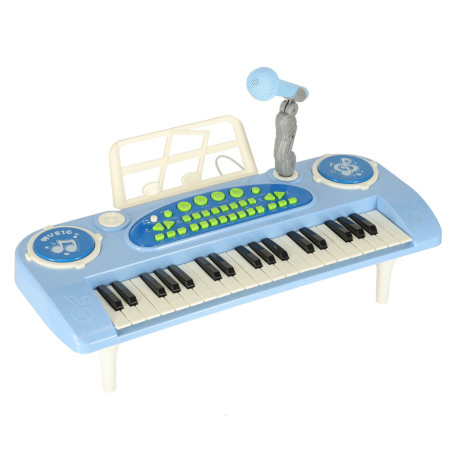 Vaikiška Klaviatūra/pianinas su mikrofonu mėlynas