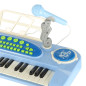 Vaikiška Klaviatūra/pianinas su mikrofonu mėlynas