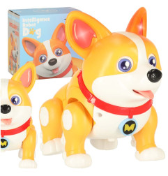 interaktyvus robotas šuo Corgi šviečiančios ausys ir muzika