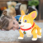 Šuo šuo interaktyvus robotas Corgi šviečiančios ausys muzika Šuo šuo interaktyvus robotas Corgi šviečiančios ausys muzika