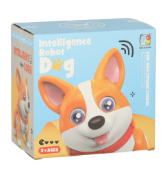 interaktyvus robotas šuo Corgi šviečiančios ausys ir muzika
