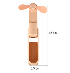 Mini Stalinis ventiliatorius USB rožinės spalvos