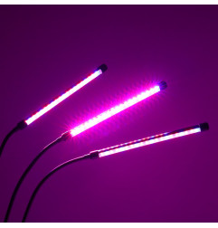 LED augalų augimo lempa su 3 lemputėmis