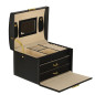 Juvelyrinių dirbinių dėžutė su stalčiais juoda Juvelyrinių dirbinių dėžutė su stalčiais juoda
