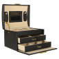 Juvelyrinių dirbinių dėžutė su stalčiais juoda Juvelyrinių dirbinių dėžutė su stalčiais juoda