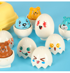 mokomoji dėlionė montessori gyvūnai 6 vnt.