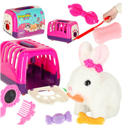 Morkų triušis triušis pliušinis vaikšto juda ausimis