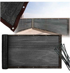 Balkono danga LUARO maskuojamasis kilimėlis šešėlių tinklas balkonui terasai 150g/m2 105x500cm UV